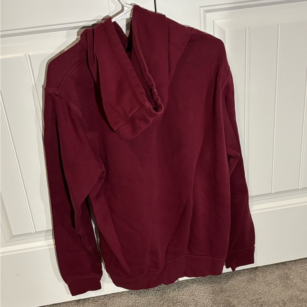 Nike Men's Burgundy Hoodie - Picture 2 of 3